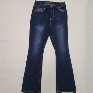 TOP Moda Dark Indigo Flare Jeans